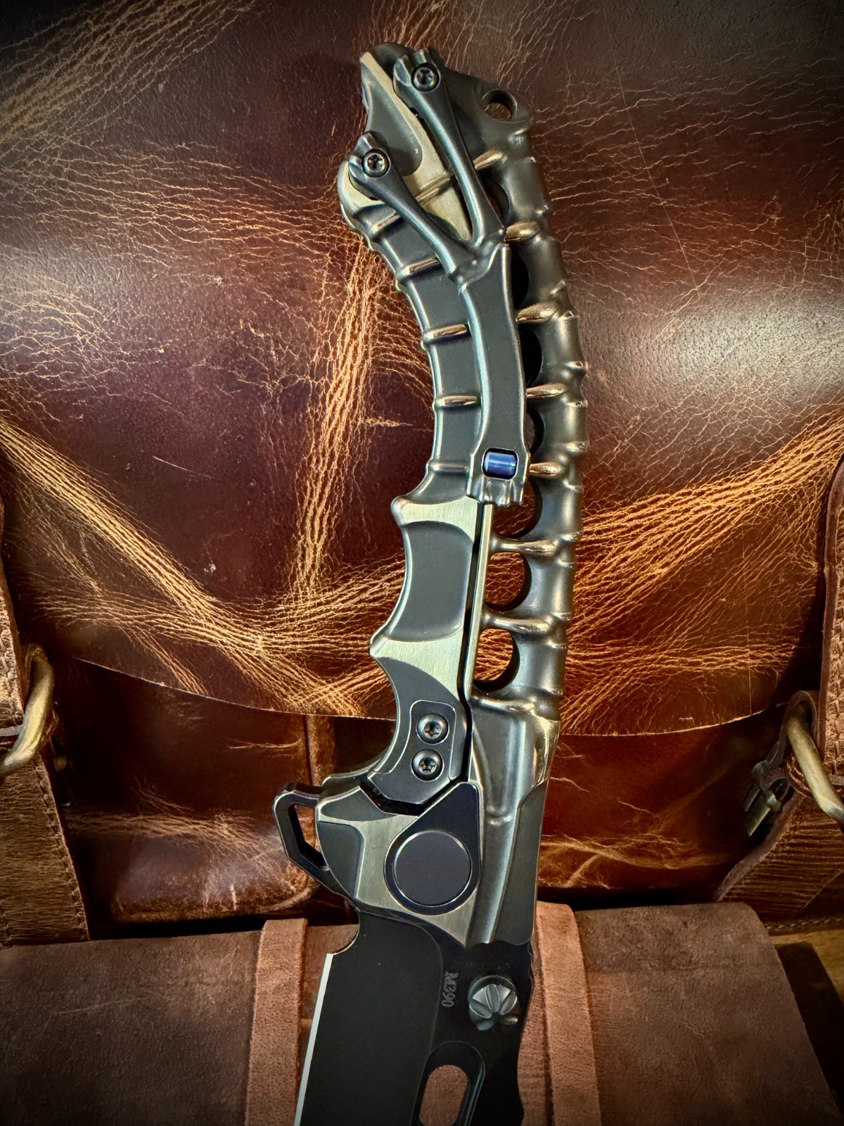 Andre De Villiers ADV Tactical M390 Scavenger Integral Titanium Folding Knife!