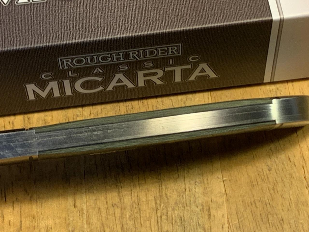 Rough Rider Green Canvas Micarta Folding Hunter 5 1/4″ Pocket Knife RR1994