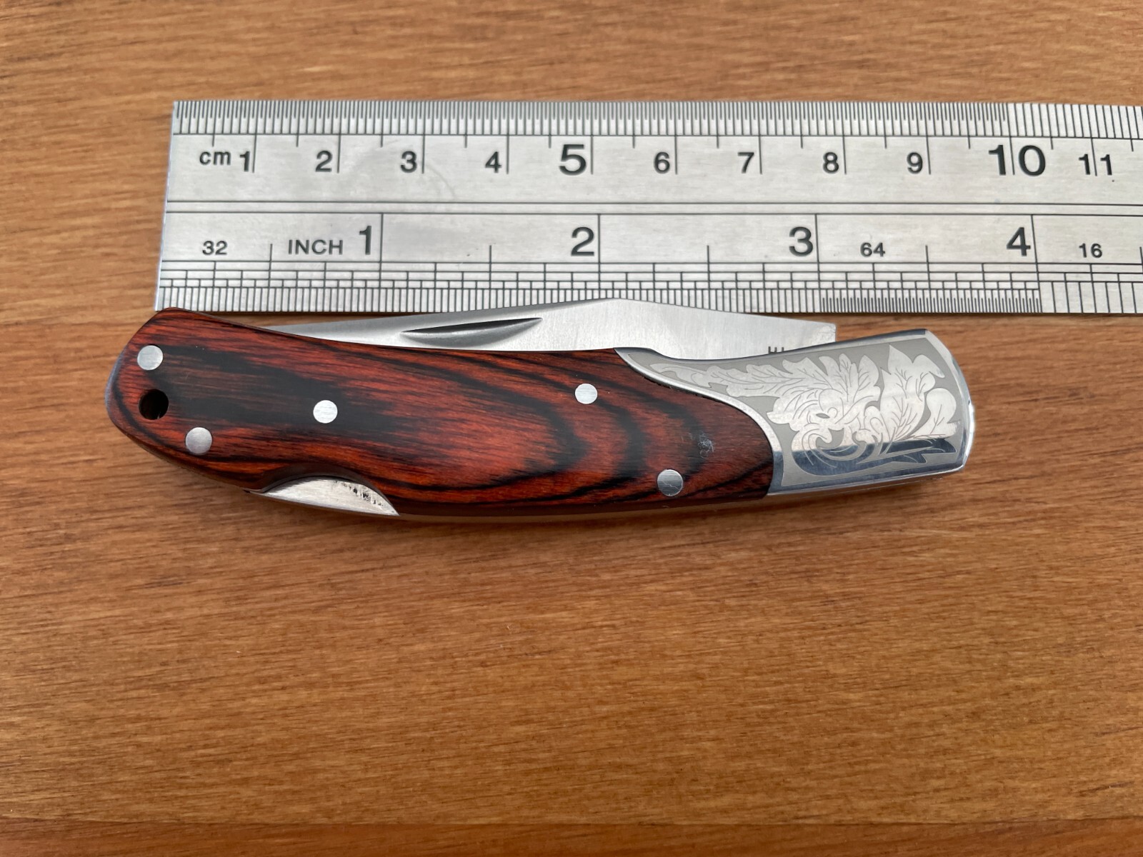 2.5″ Small Folding Pocket Knife Bolsters Engraved Imported from Spain -US Seller