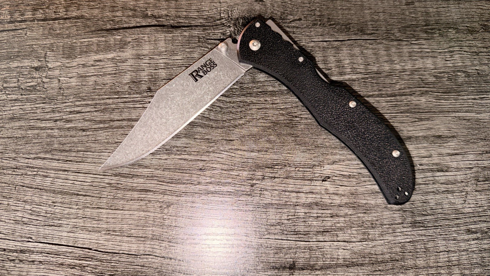 Cold Steel Range Boss Pocketknife Stainless Plain 2.76-4in Liner Lock Clip