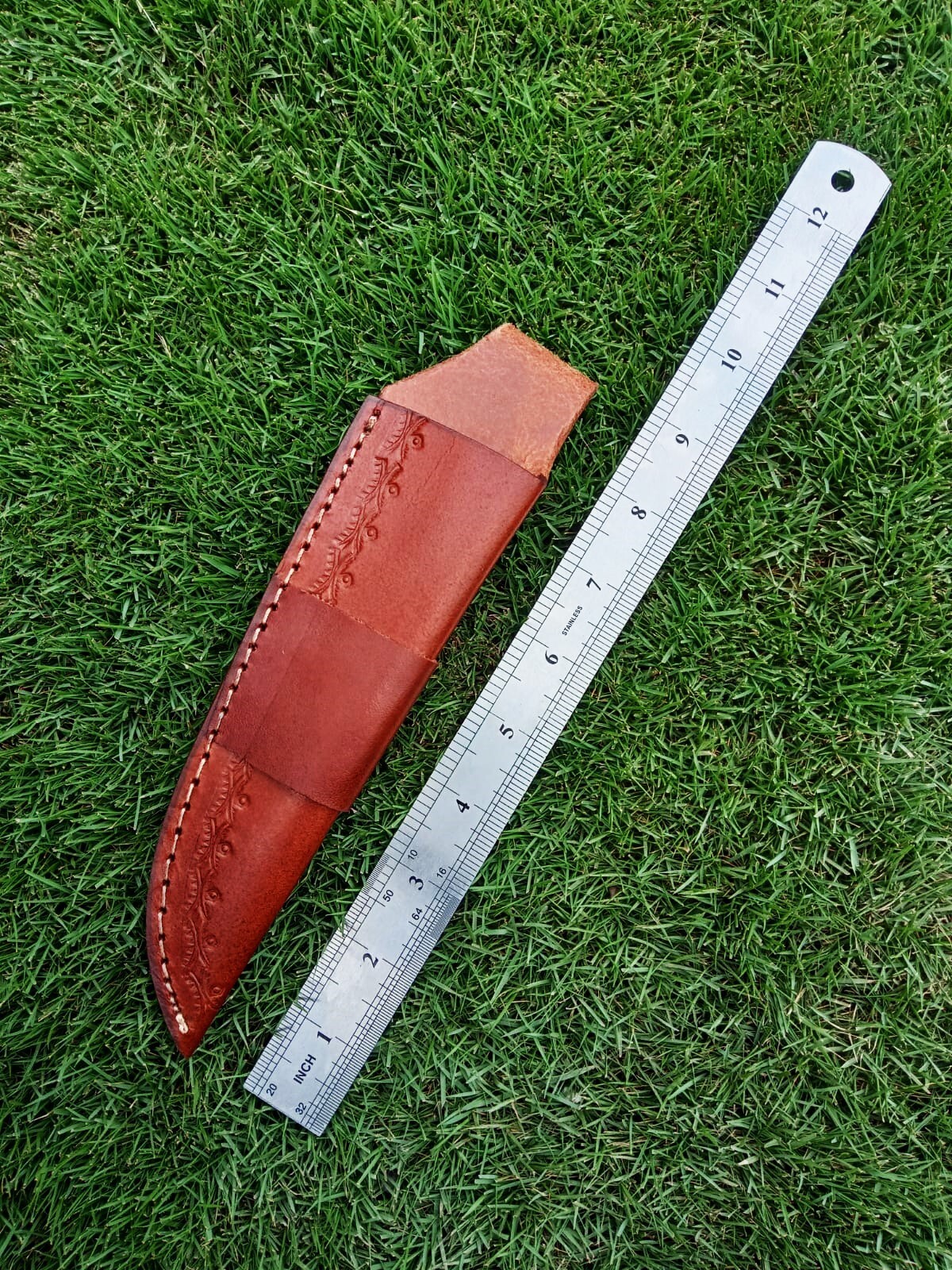 9’handmade fixed blade knife sheath hunting skinner blade knife leather sheath