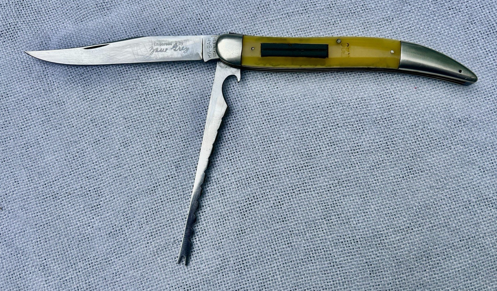 KA-BAR Vintage Zane Gray Endorsed fisherman knife.