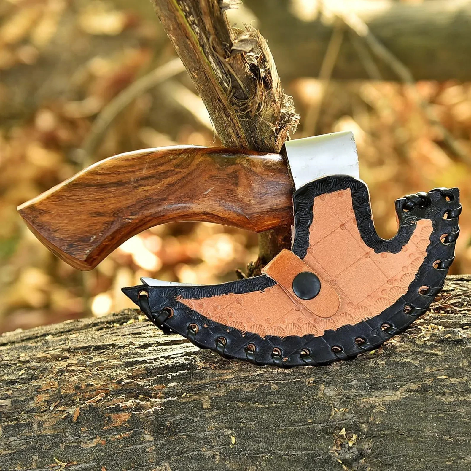 Small Viking Pizza Cutter Axe Gift Set Carbon Steel Pizza Axe Mini Celtic Knife