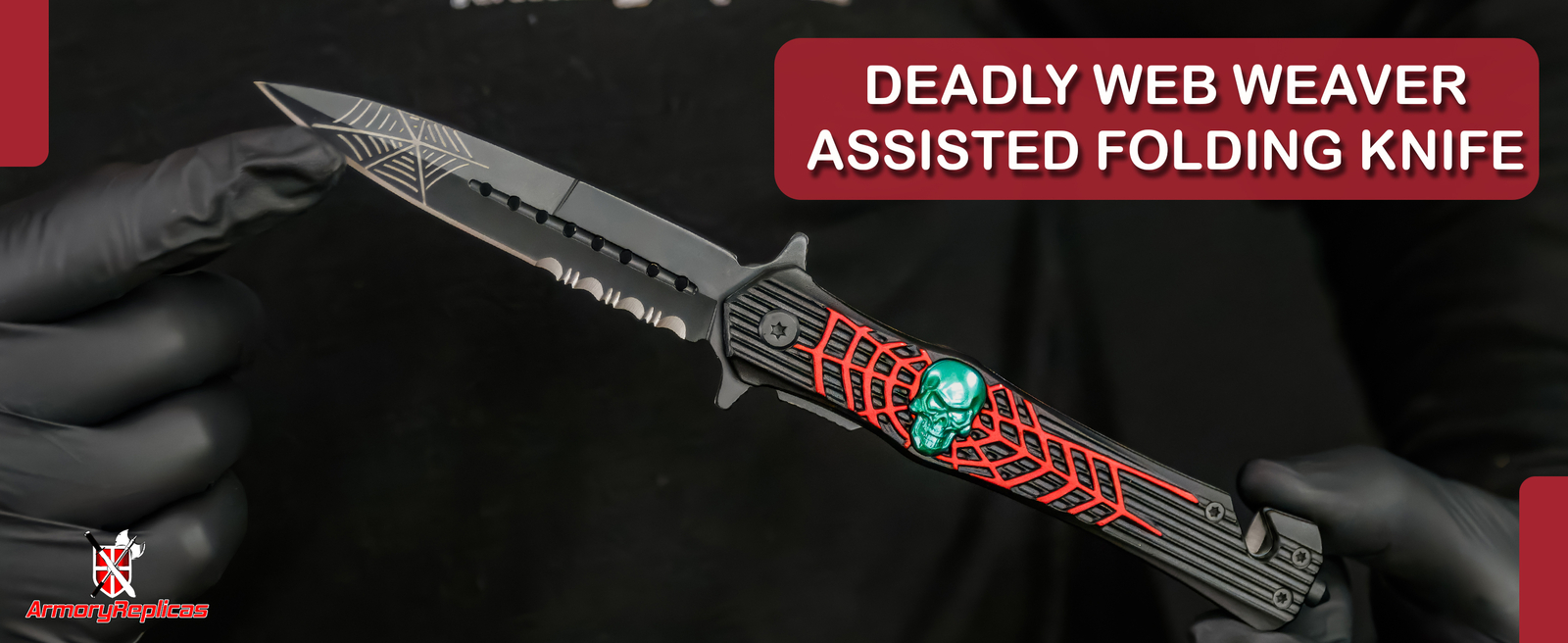 Deadly Web Weaver Assisted Fantasy Stainless Steel Foldable Pocket Knife