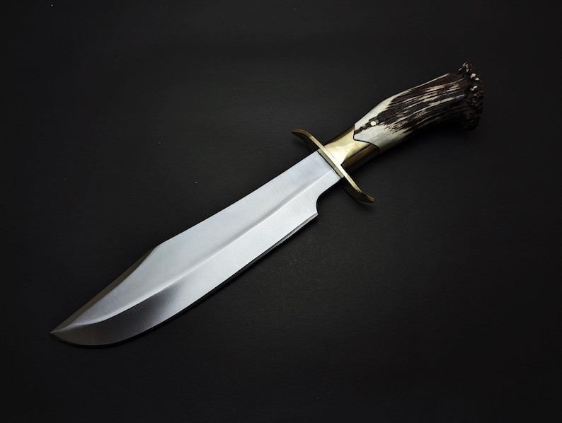 Inglorious Bastard Aldo Raine D2 Steel Bowie Knife – Brass Guard & Sheath