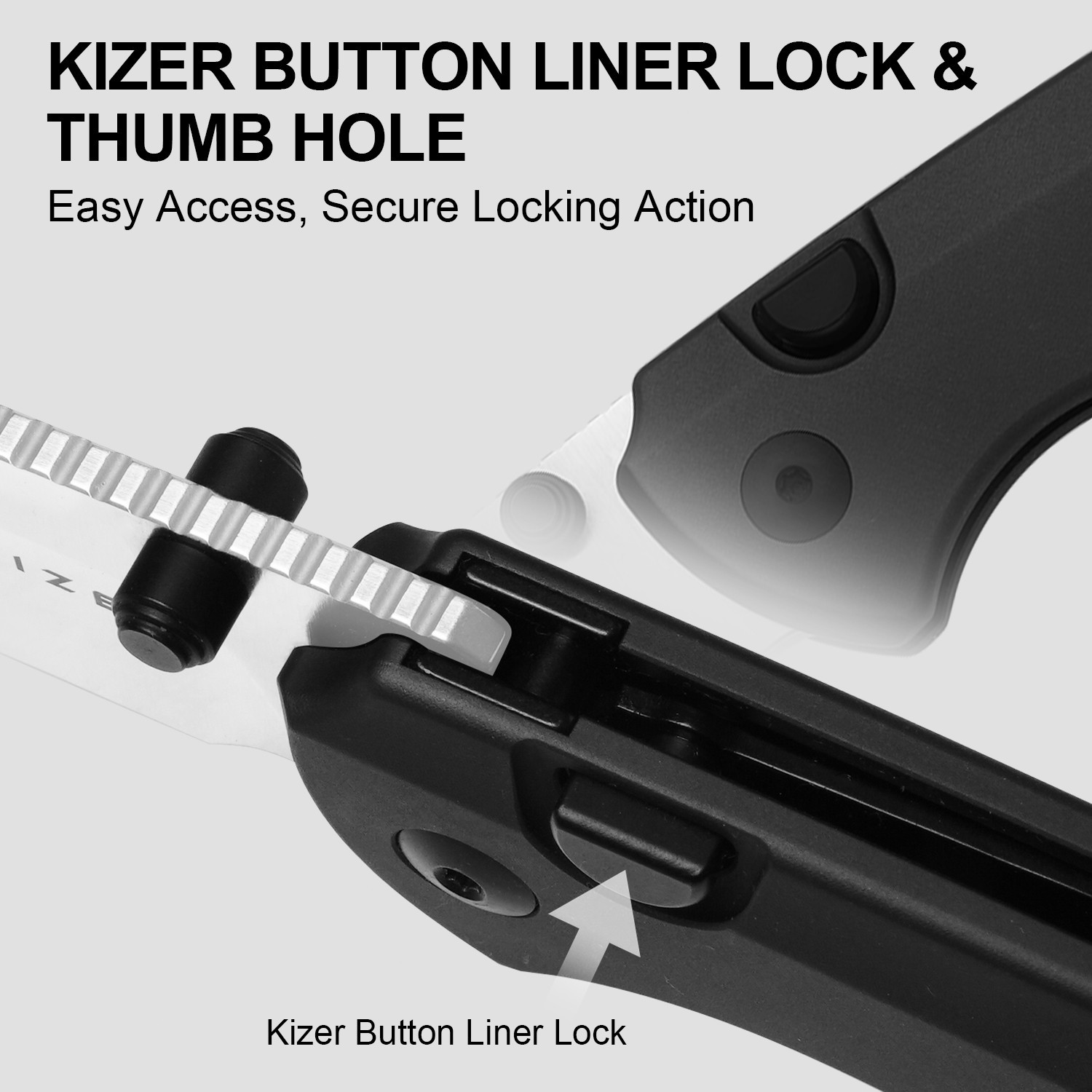 Kizer T1 BD EDC Folding Pocket Knife Elmax Blade Aluminum Handle Ki3490.2BDA1