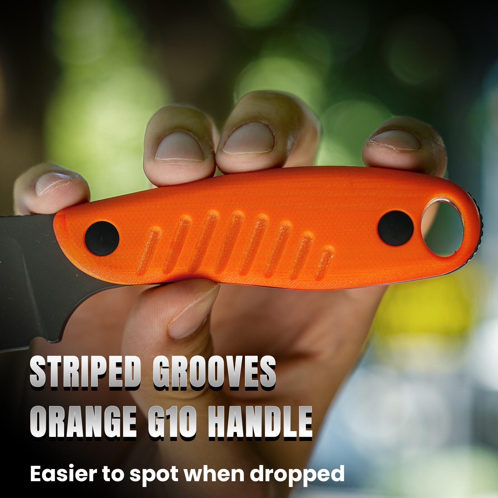 Kizer Hare Clip point Fixed Knife D2 Steel Orange G10 Handle with Sheath 1077A1