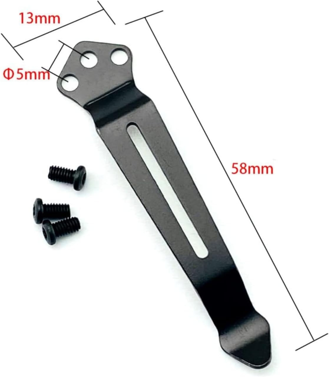 1X Black Deep Carry Pocket Knife Clip Replacement Tools Accessories + 3 Pocke…