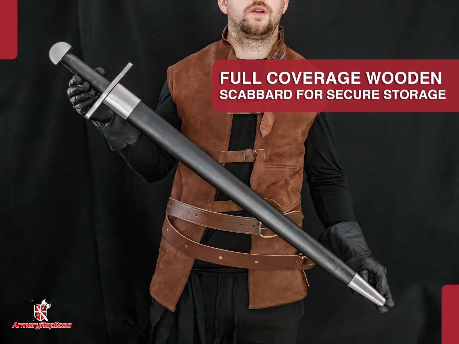 Medieval Renaissance Full Tang Battle Ready Warrior Knight Arming Sword 40″