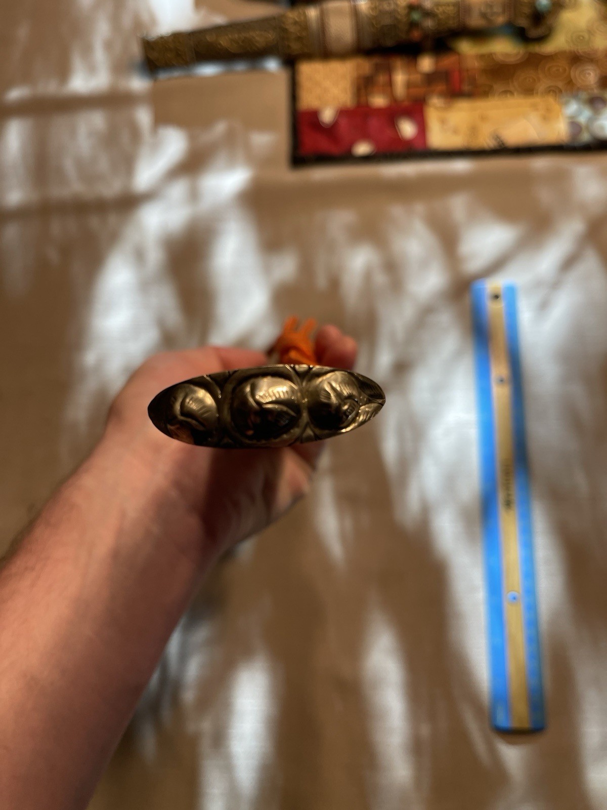 Tibetan Dagger Knife with Yak Horn Handle