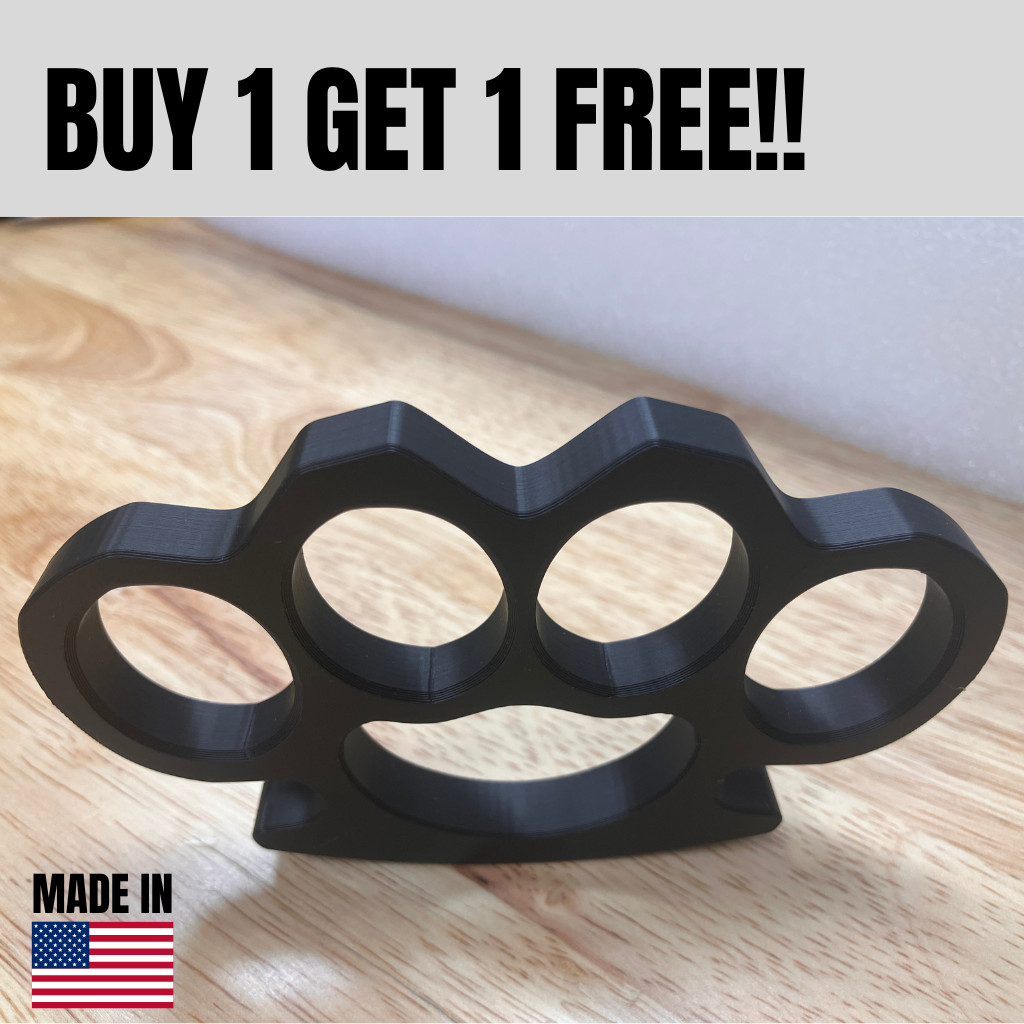 **Buy 1 Get 1 Free** Cosplay Knuckles Prop, 3D Printed, Not Real (Black Plastic)