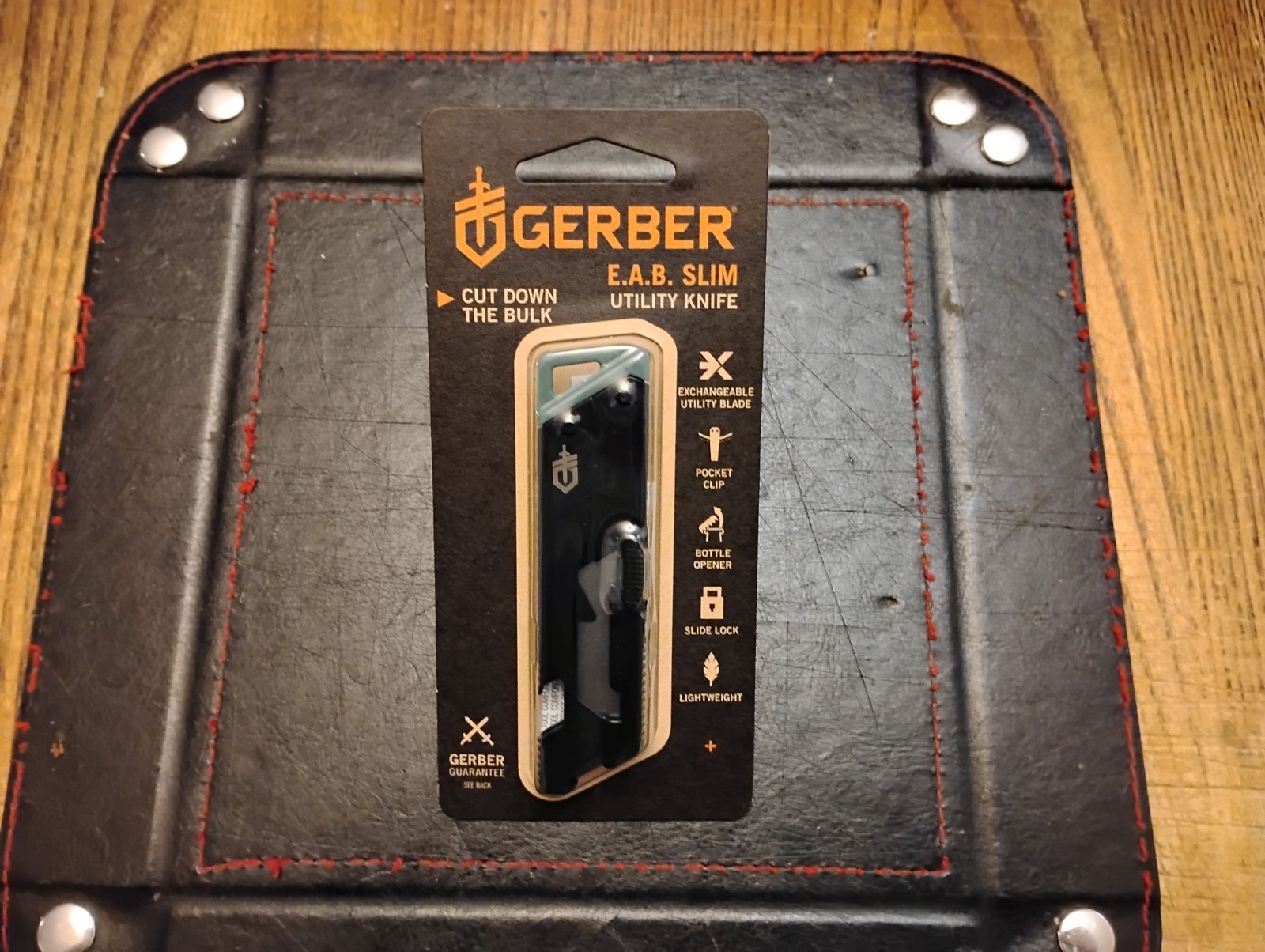 GERBER Gear EAB Slim Compact Utility Knife Pocket Clip Slide Lock 1.4 OZ