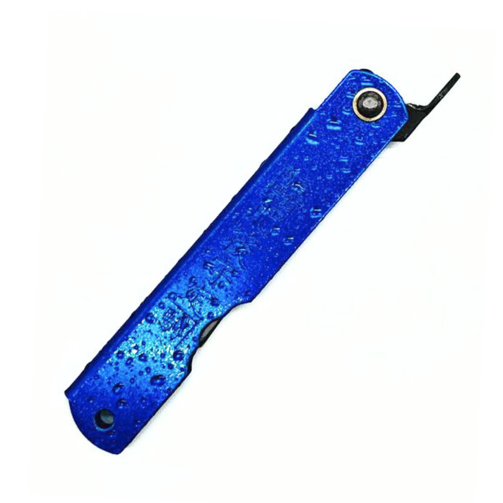 Higonokami Folding Knife, «Mizushibuki» Water splash 100mm, Blue – US Seller