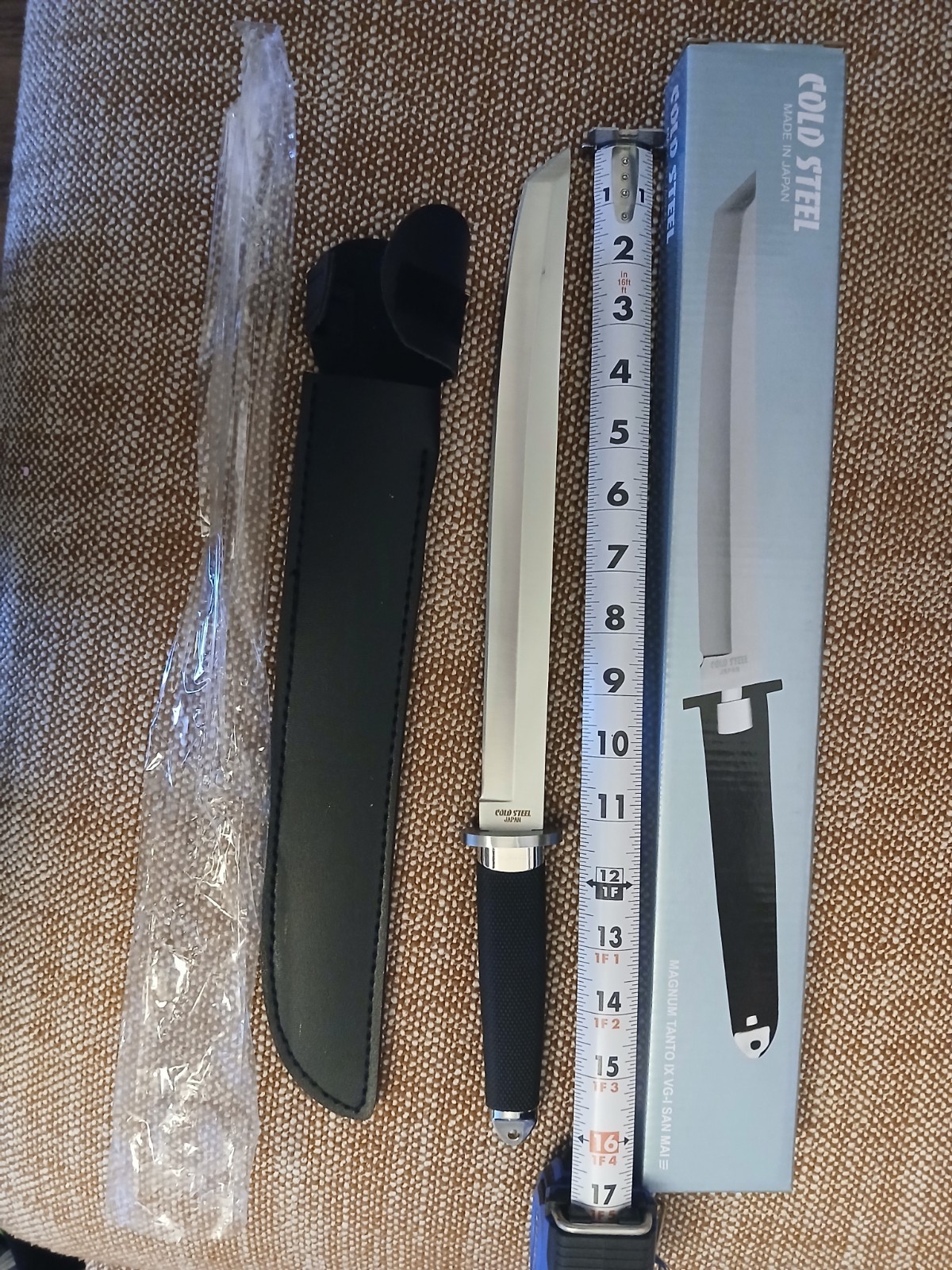 Cold Steel Magnum Tanto IX VG-1 San MAI Fixed Knife with /Sheath