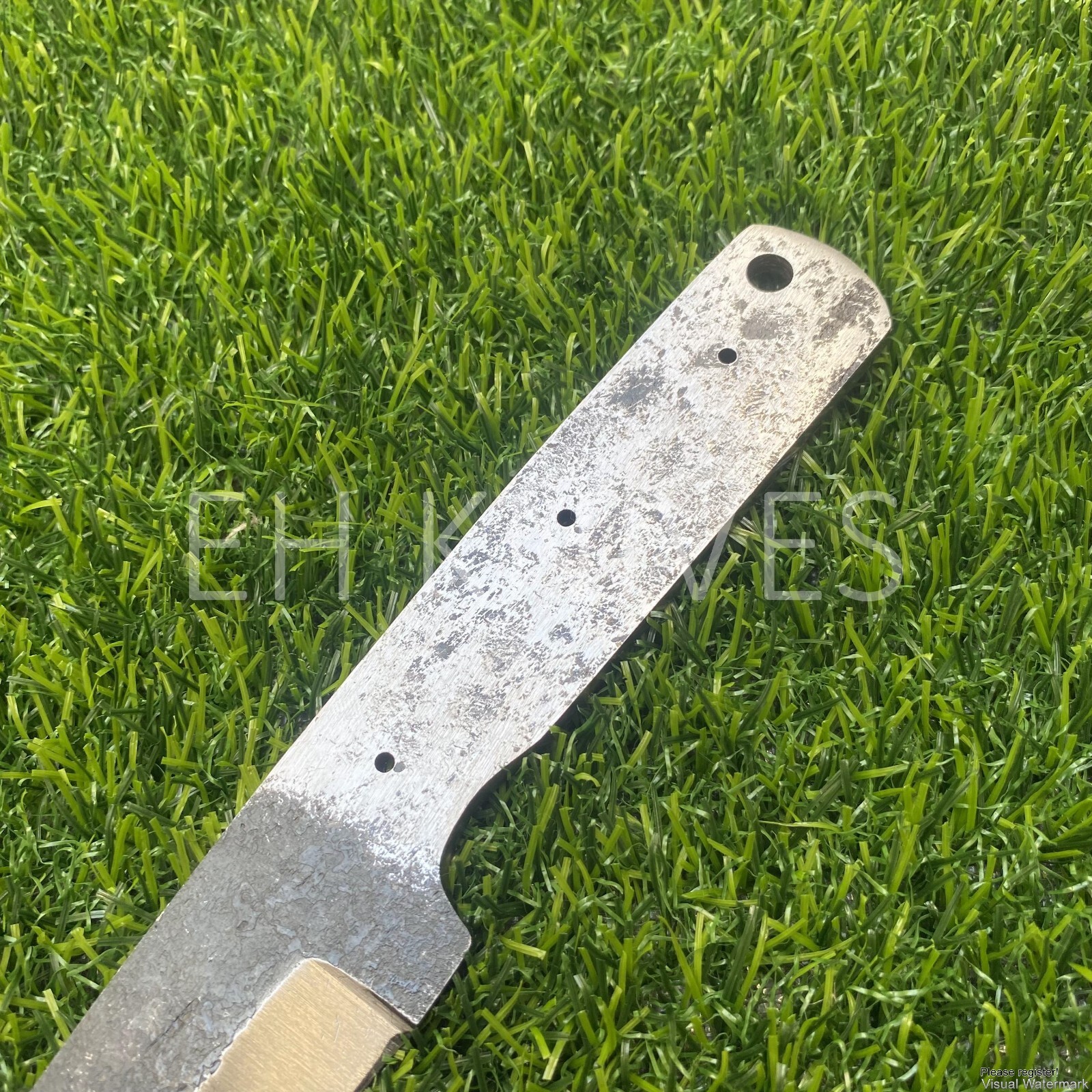 HANDMADE DAMASCUS STEEL HUNTING/CAMPING KUKRI KNIFE SUPPLY WOOD & BRASS 5035