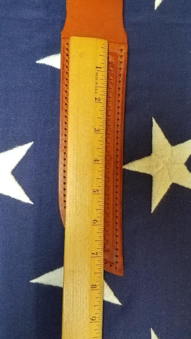 Brown Leather Sheath For Straight Fixed Blade Knife Up To 7″ Blade 1136