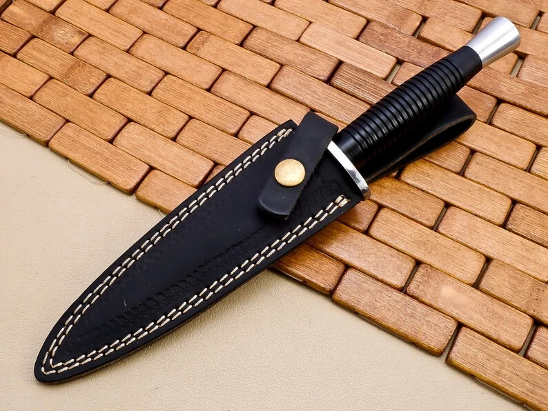 ASS Custom Handmade High Carbon Steel Fairbain Hunting Dagger Knife With Sheath