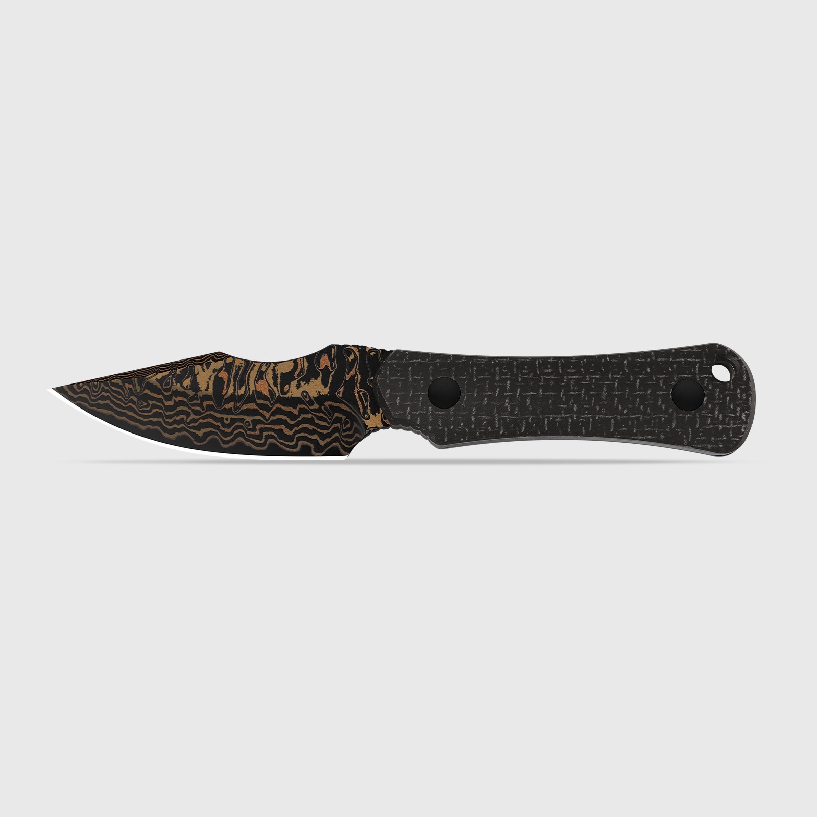 Kizer Bone Fixed Knife Copper Damascus Blade Micarta Handle With Sheath 1122A2