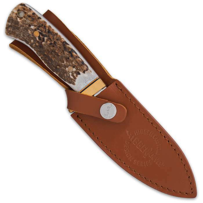 9″ Gil Hibben Special Edition Stag Hunting Fixed Blade Knife with Sheath