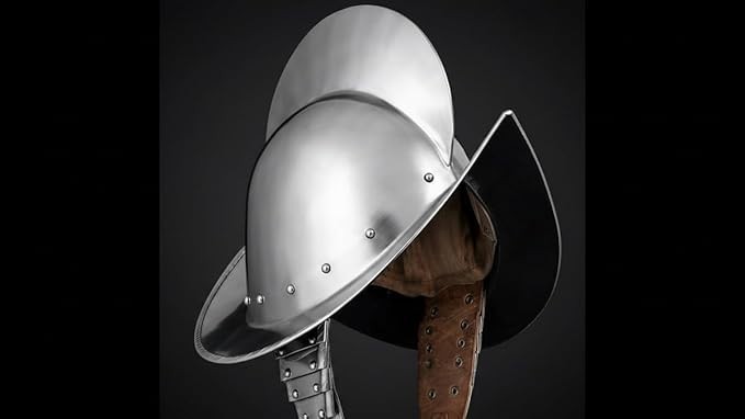 Spanish Comb Morion Boat Medieval Helmet 18 Gauge Steel Rustic Vintage Home