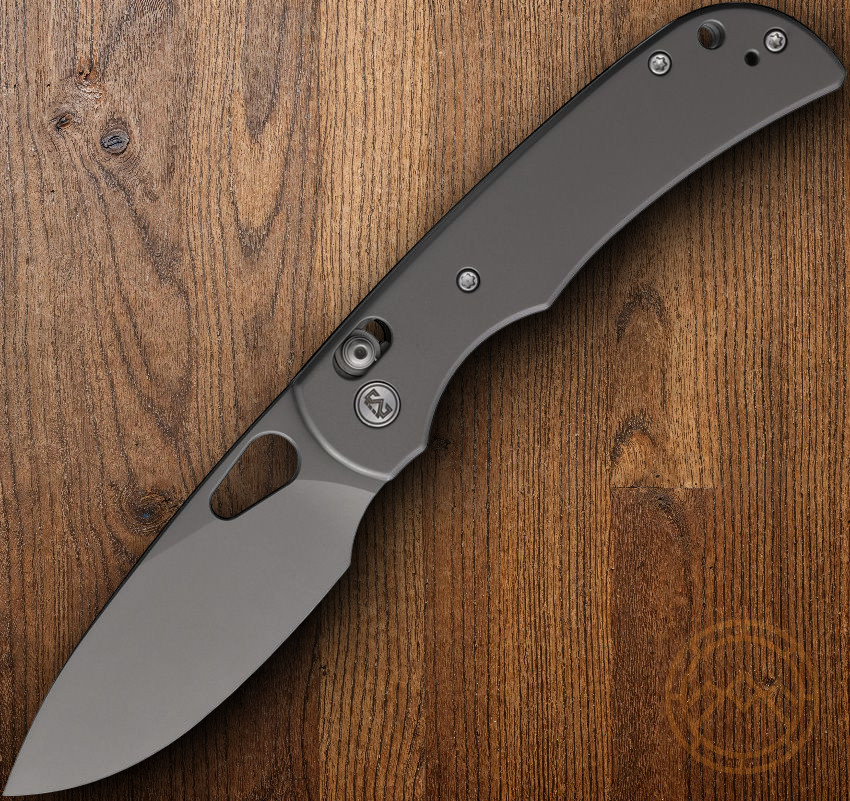 Miguron Knives Moyarl Folding Knife 3¼» 14C28N Steel Blade Gray Titanium Handle