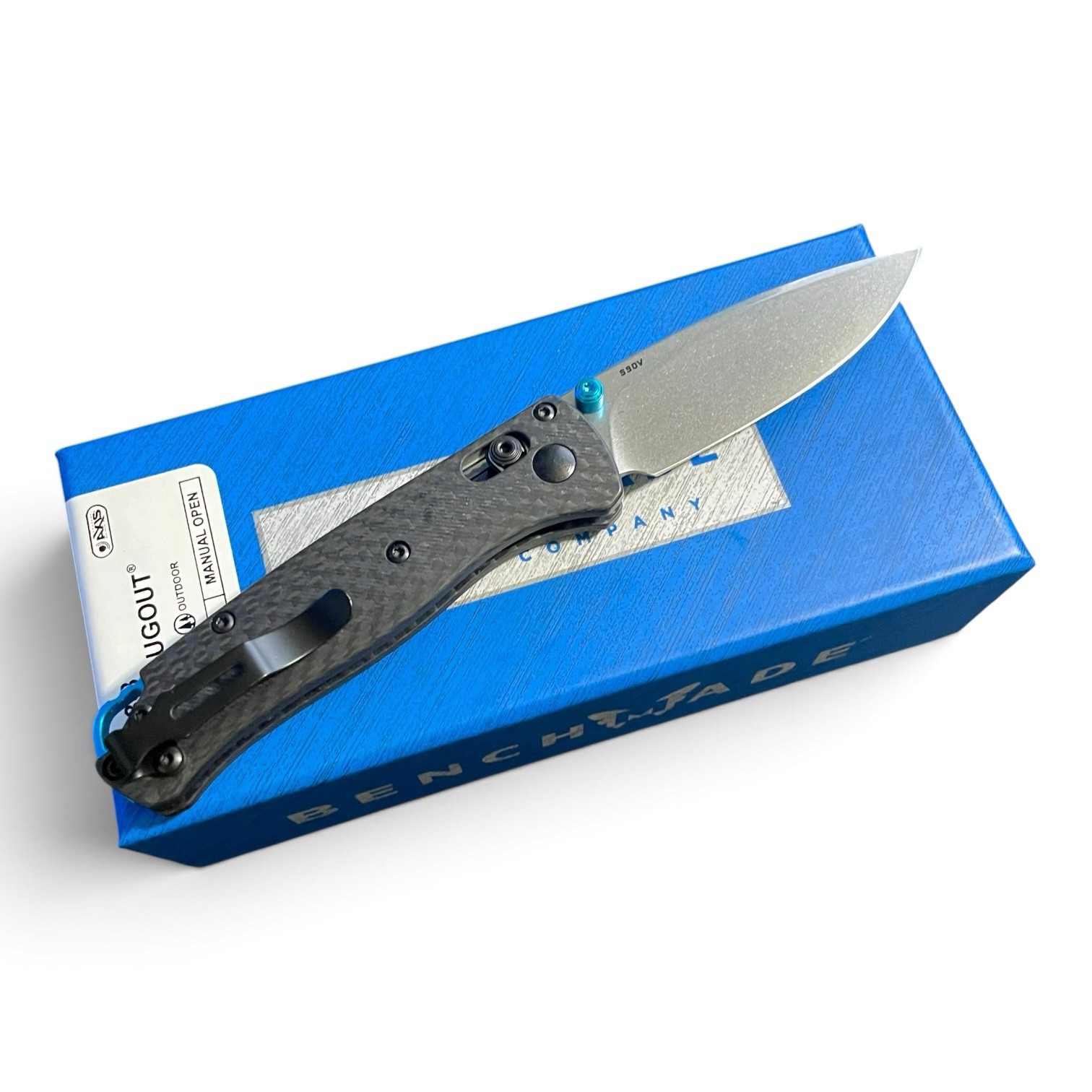 Benchmade Knives 533-3 Mini Bugout S90V Plain Edge Carbon Fiber Handle USA EDC