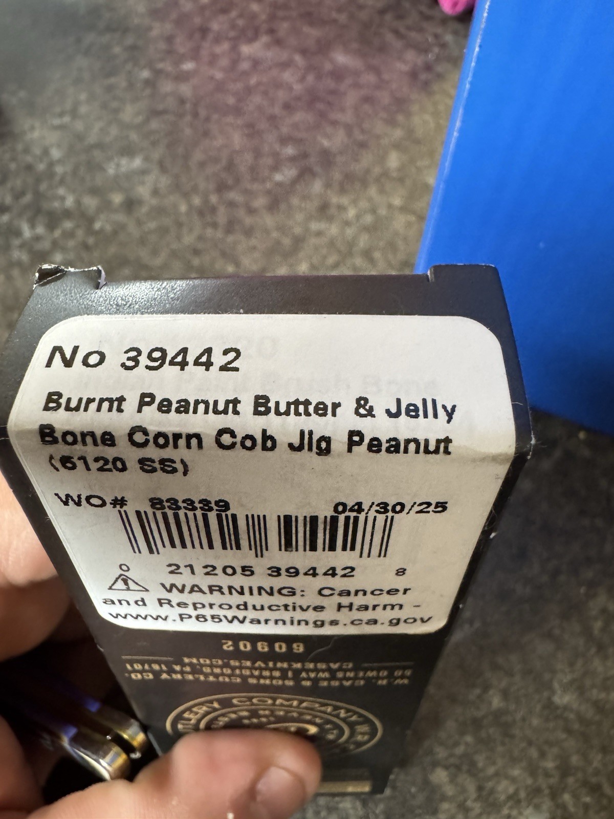 Case XX Burnt Peanut Butter & Jelly Bone Corn Cob Jig Peanut #39442 NIB