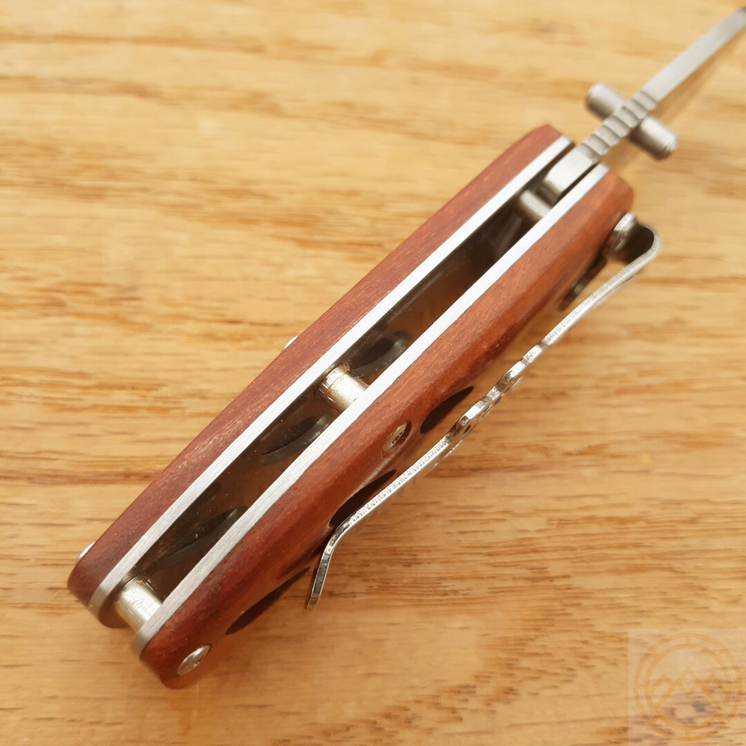 Browning Small Folding Knife 2″ 440 Steel Drop Point Blade Cocobolo Wood Handle