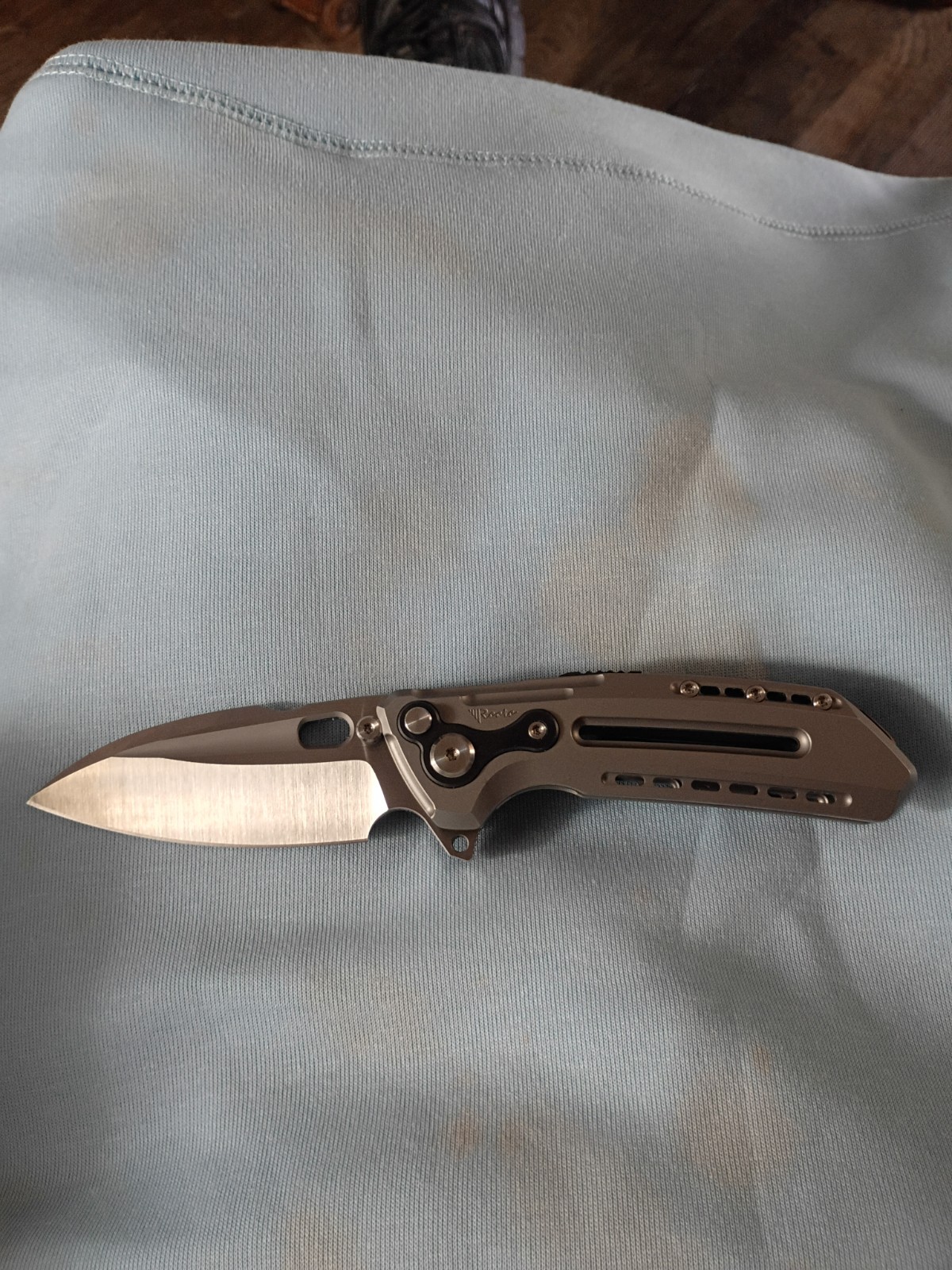 Reate T6000 Titanium Zirconium M390 Bead Blasted Knife Blade Folder Beast