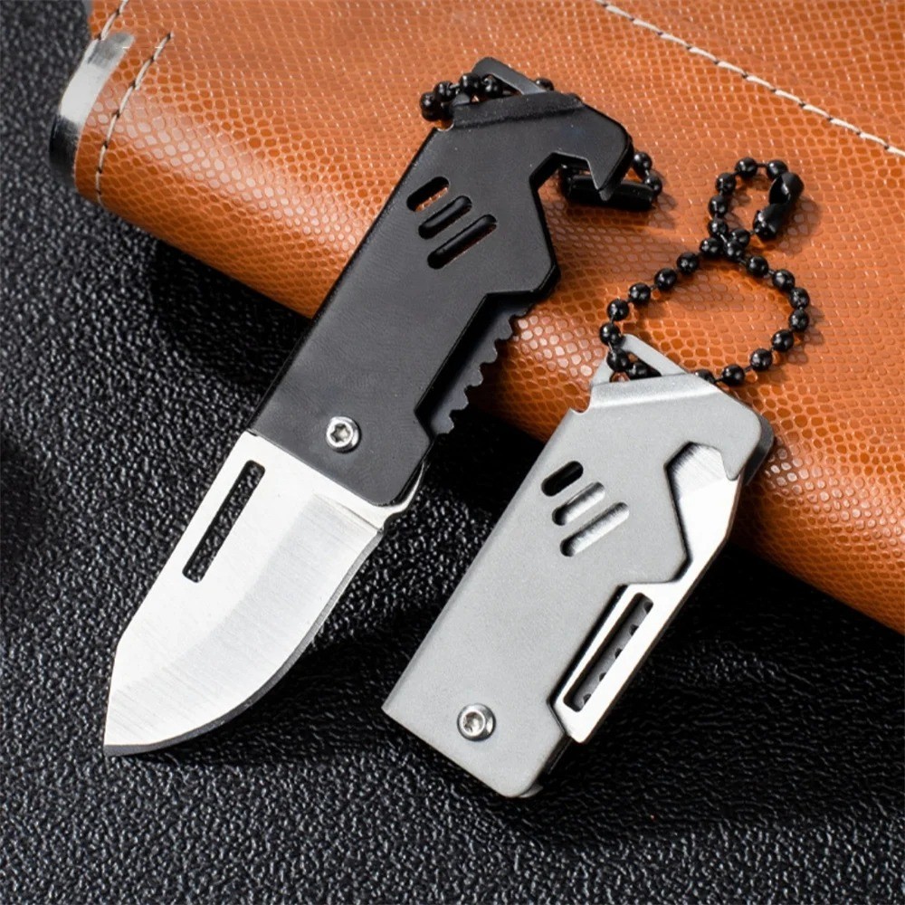 Mini EDC Foldable Pocket Knife Keychain Survival Tool Bottle Opener || US SELLER