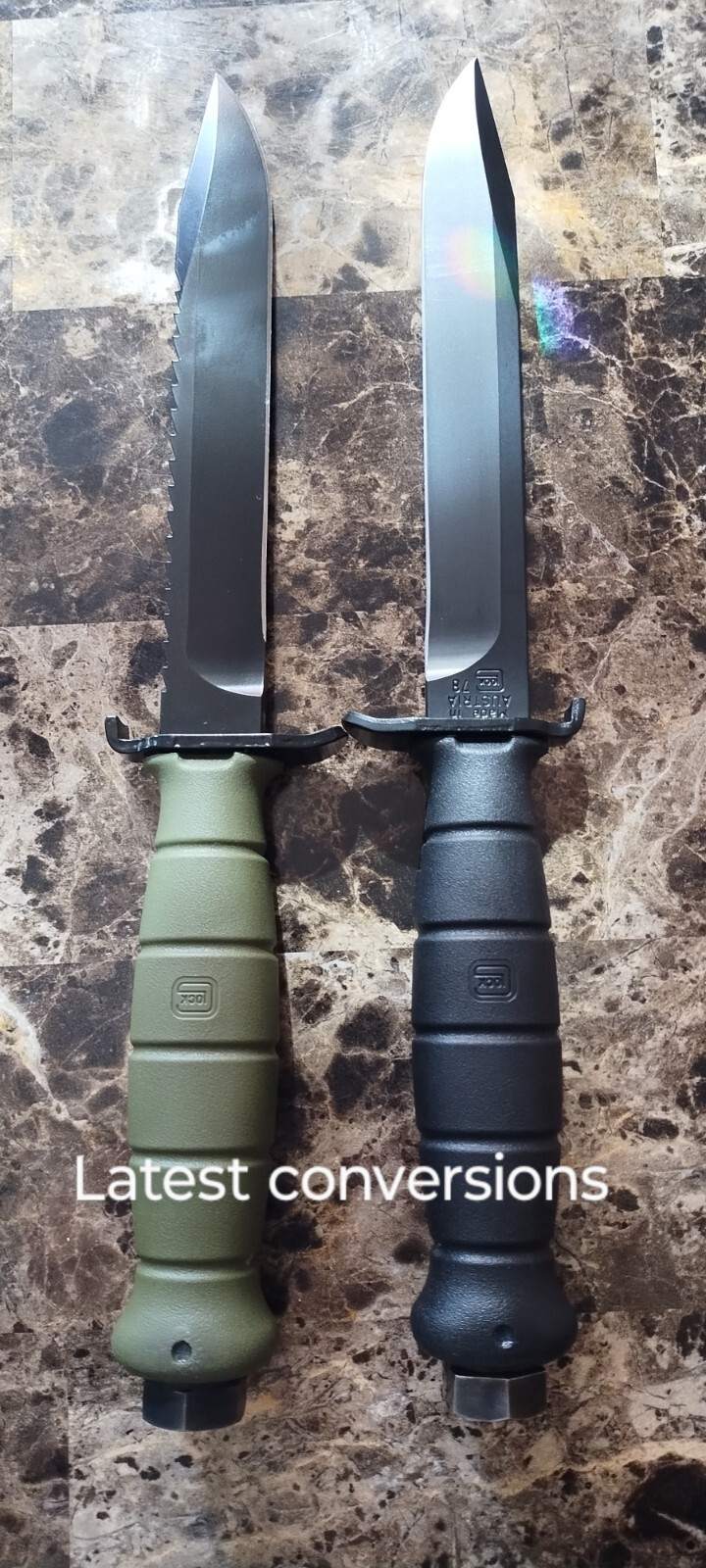 ! Glock Field Knife MODIFICATION SERVICE Steel Hammer Pommel Breaker Cap 81 78
