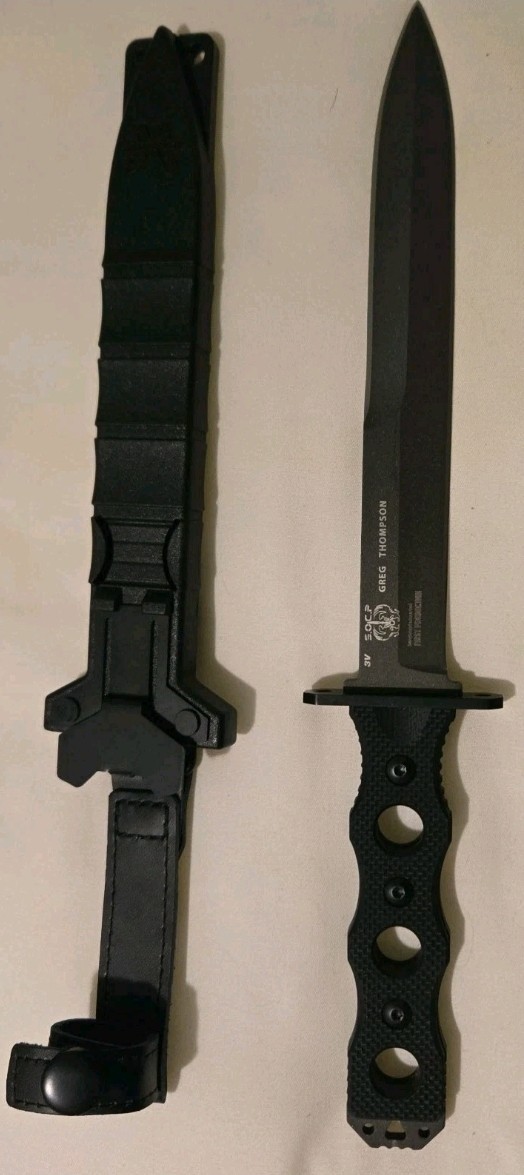 DAT Selling 185BK-1 SOCP Fixed Blade Knife, Tactical, Survival, Edc. UGLYBOX!!!