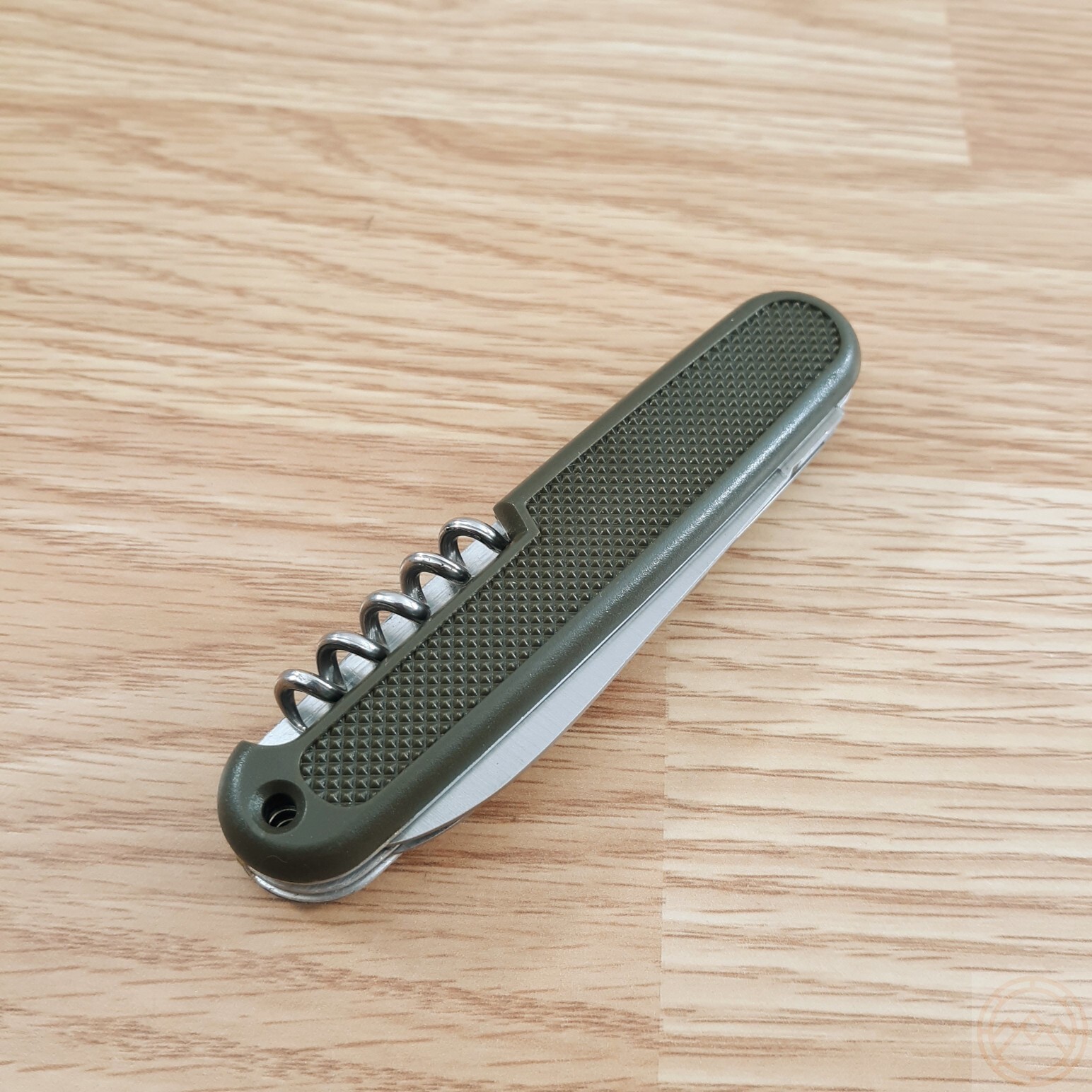 Bundeswehr Military Folding Knife Stainless Blades OD Green Handles Multi Tool