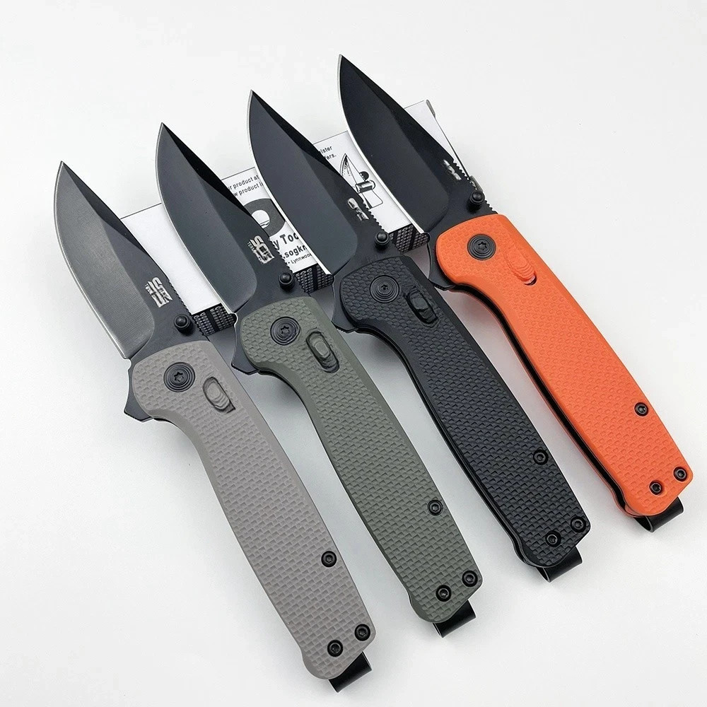 SOG Terminus XR Style 3″ D2 Folding Knife Flipper Pocket Gray Orange Black Green