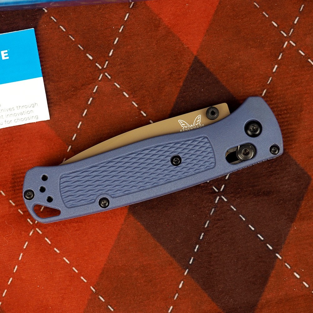 Benchmade 535FE-05 Bugout Crater Blue Grivory Handle S30V Blade Folding Knives