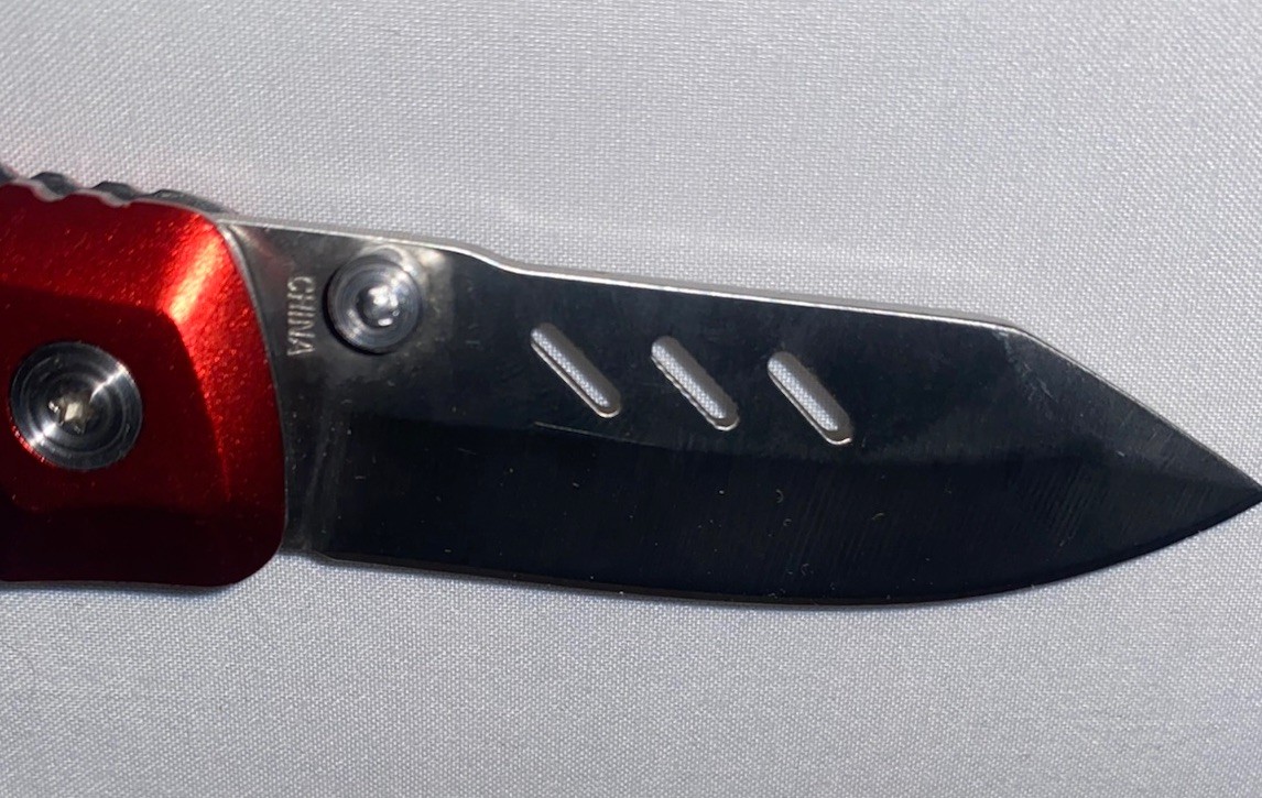 Snap-on Red Anodized Handle Pocket Knife 2.75in BladeRange Stainless Steel Blade