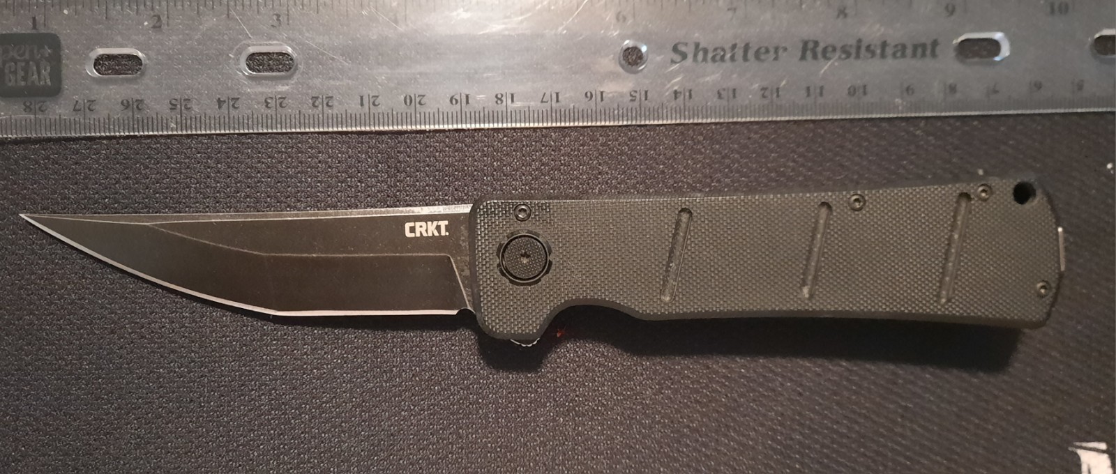 CRKT 2908 Inazuma No Ken Deadbolt Folding Knife D2 Blade Steel G10 Handles Used
