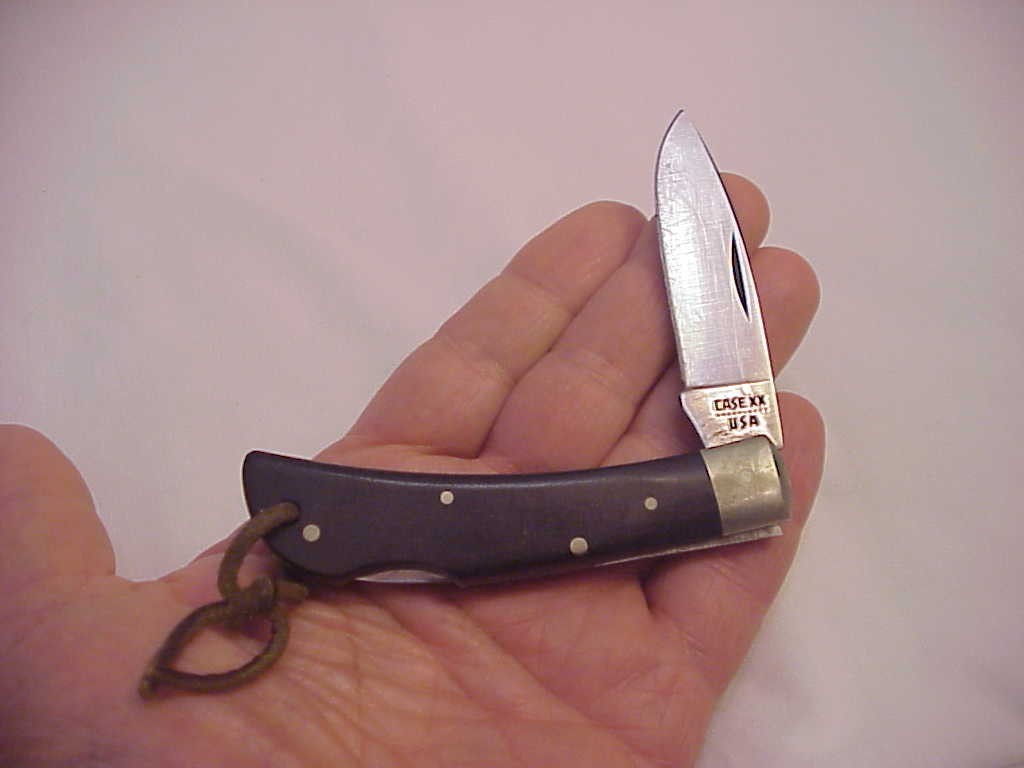 RARE & VINTAGE CASE XX SLICK BLACK LOCKBACK Pocket KNIFE 10 DOT 21051 LSSP