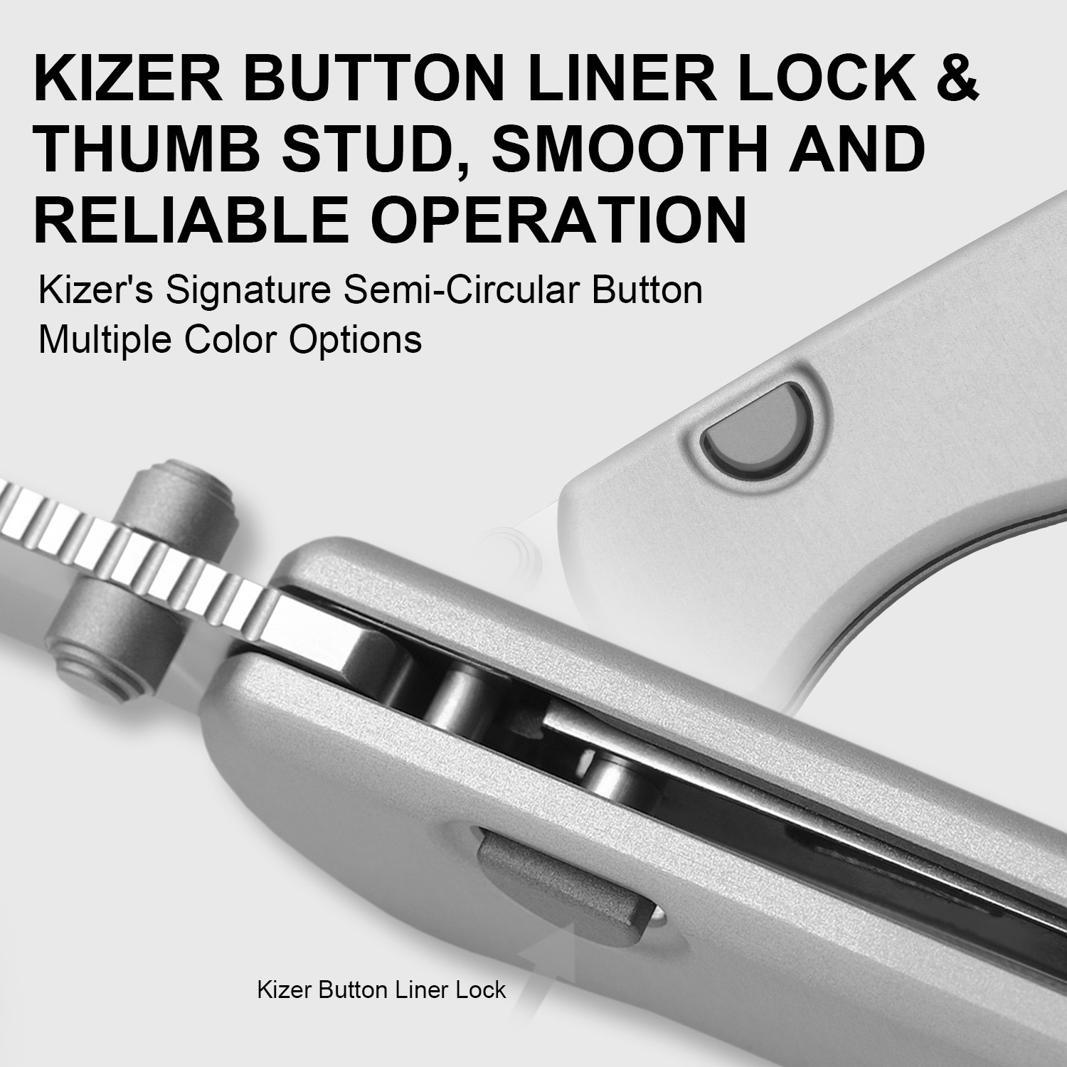 Kizer Drop Bear Zero Folding Pocket Knife M390 Blade Alumium Handle Ki3619BDA4