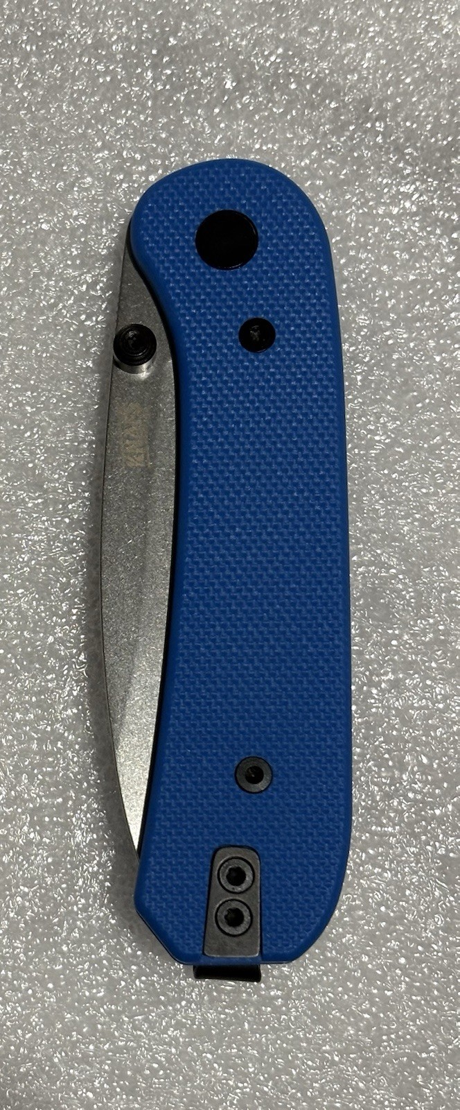 KNAFS Co. Lander 1 D2 Blue G10 Scales Stonewashed NIB With OG Pamphlet