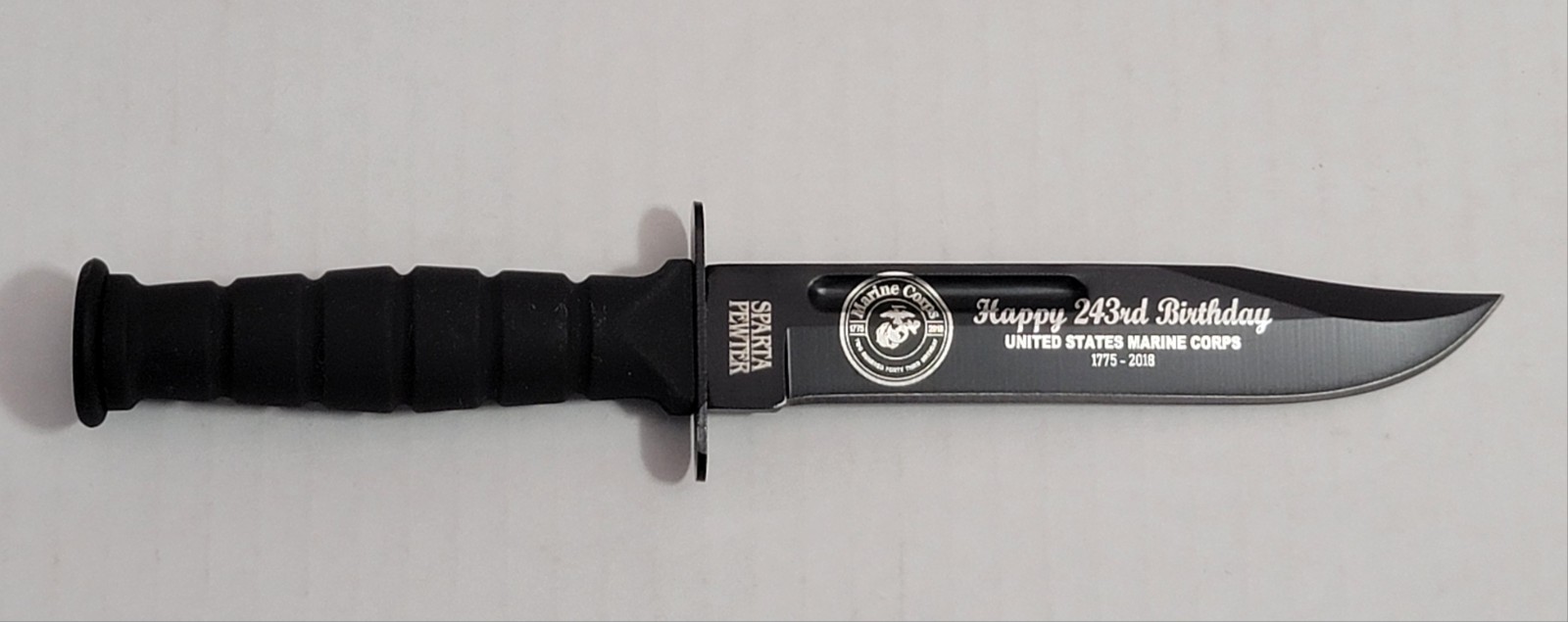 Sparta Pewter Knife, USMC 243rd United States Marine Corps Birthday 1775-2018