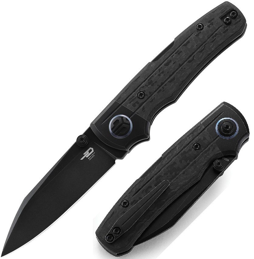 Bestech Knives Tonic Folding Knife 2.88″ M390 Steel Blade Titanium/Carbon Fiber