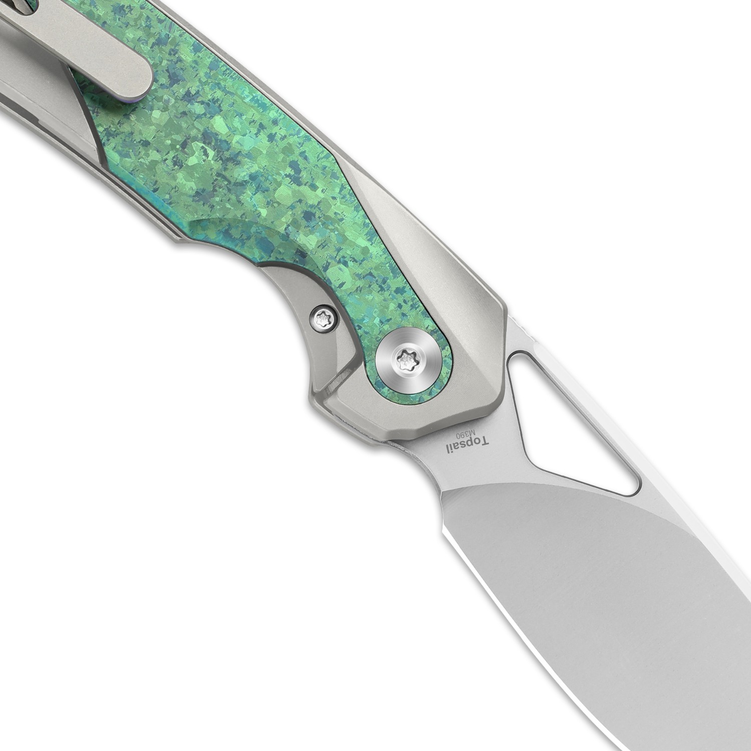 Kizer Topsail EDC Folding Pocket Knife M390 Blade Titanium Handle Ki3735A4