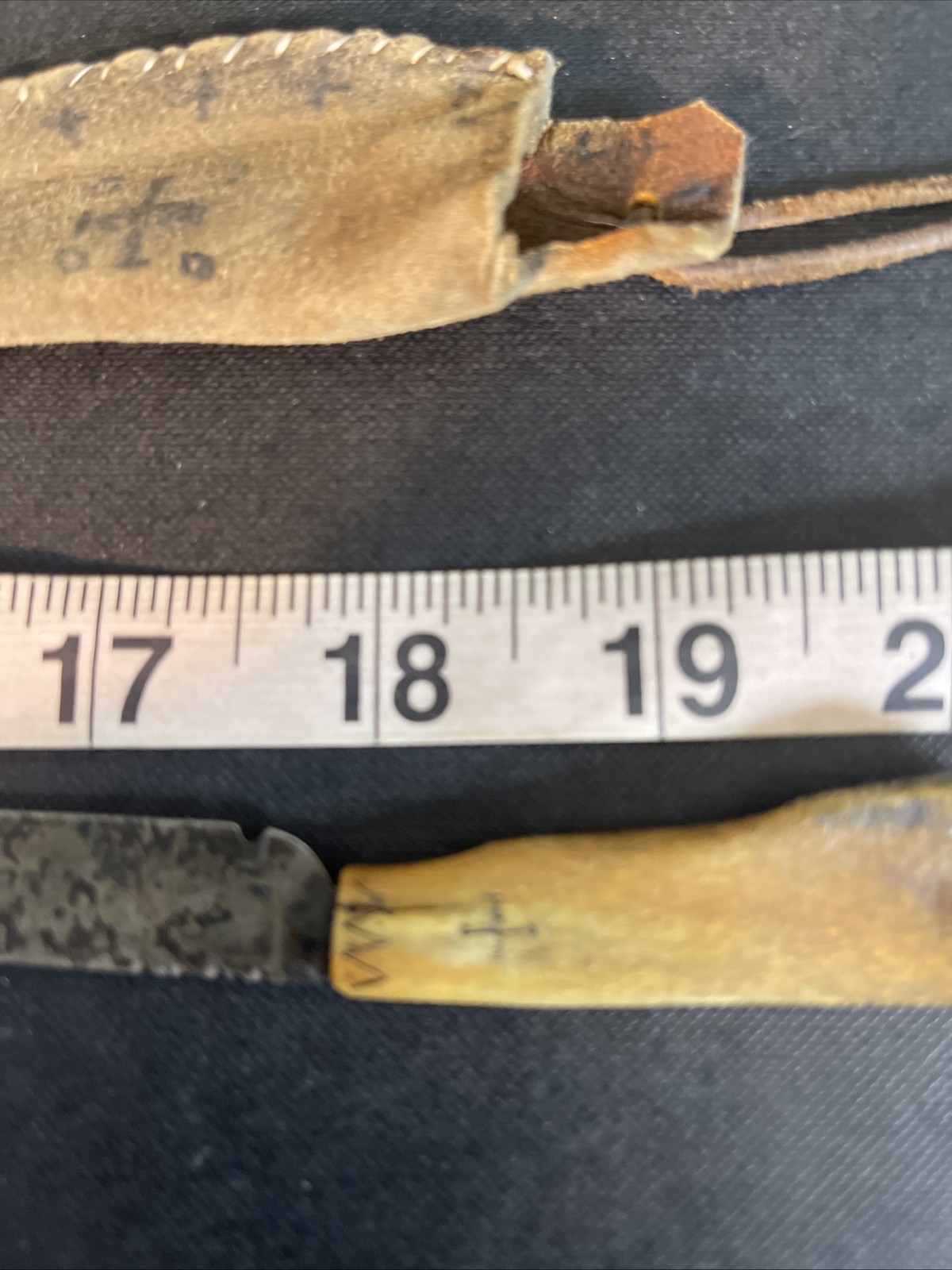 Very Rare Medieval Knife Worn Around Neck. None, Steel, Leather Shield On String