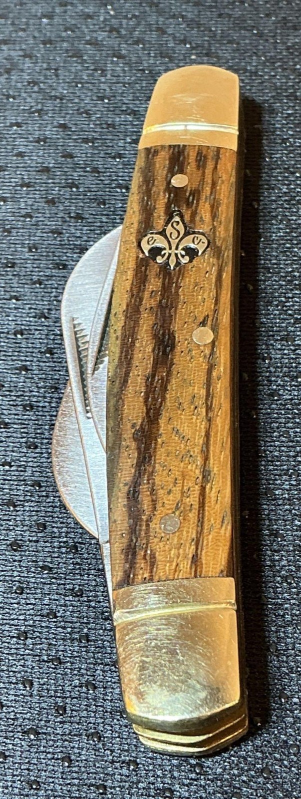 E C Simmons 4-Blade Pocket Knife Zebra Wood Handle China