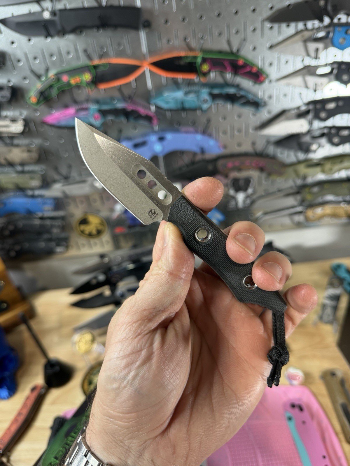 HERETIC KNIVES KOBOLD BOWIE KNIFE BATTLEWORN BLACK