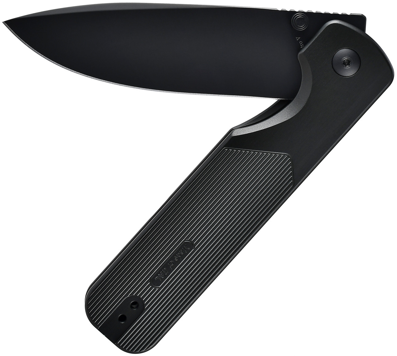 Oknife Duron Folding Knife 3.5″ Nitro V Steel Blade Stealth Gray Aluminum Handle