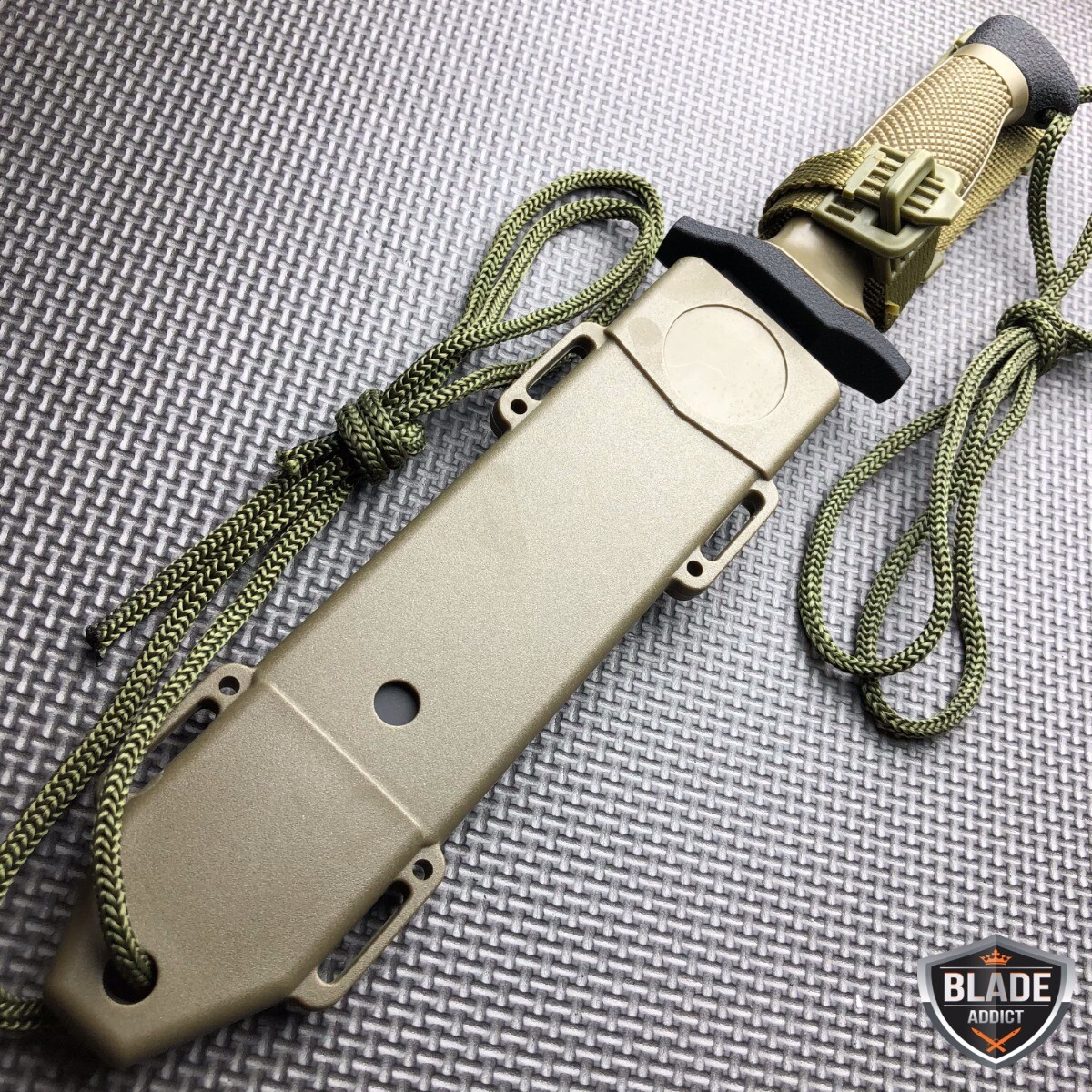 12″ COMBAT TACTICAL SURVIVAL HUNTING KNIFE w/ SHEATH MILITARY Bowie Fixed Blade