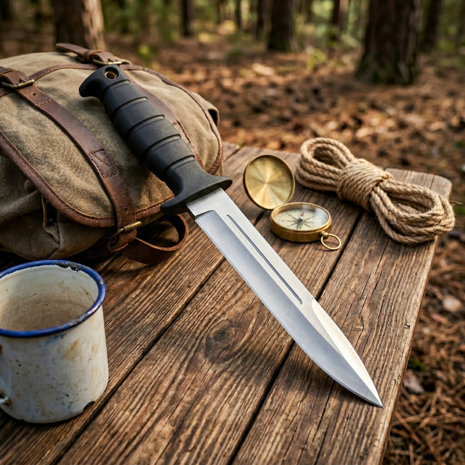 Fixed Blade Outdoor Knife | 2 Blade Color Options | Nylon Sheath for Camping EDC