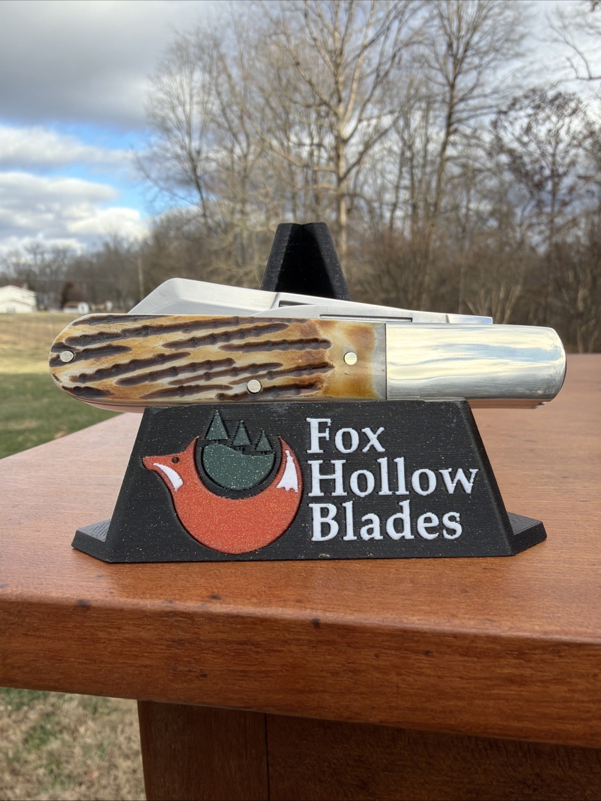 Bear & Son India Stag Bone BC5280 Large Barlow Knife